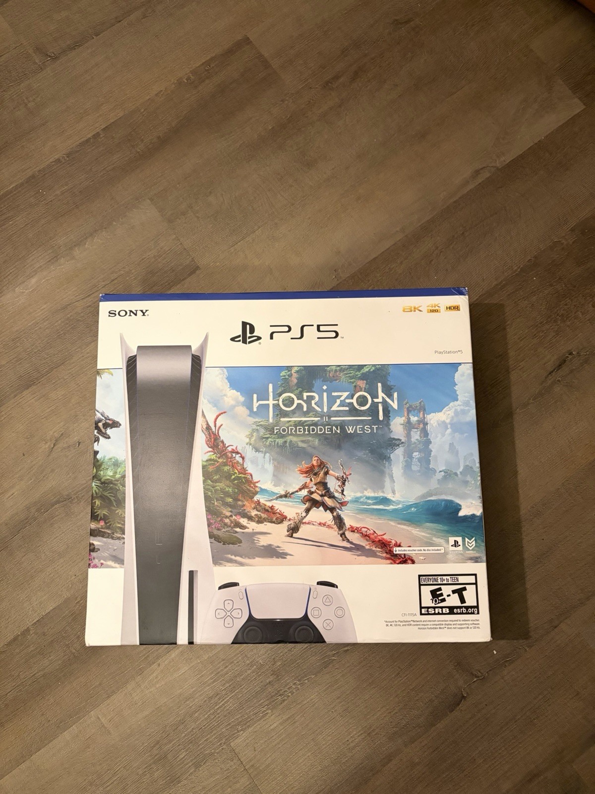 Sony PS5 Blu-Ray Edition Console Horizon Forbidden West Bundle - White