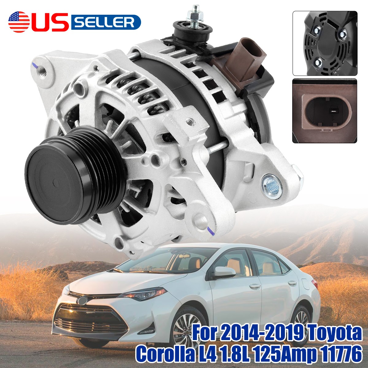For 14-18 Corolla 1.6L 125A Alternator 6-Groove Denso Open Box Like New 10%Off
