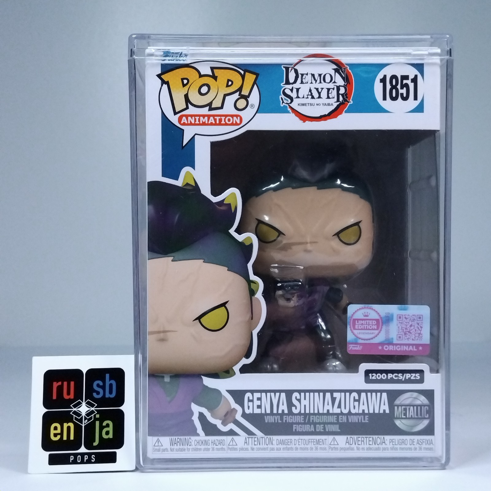 Funko Pop! Anime Demon Slayer Genya Shinazugawa metálico 1200 piezas metálico #1851