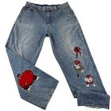 Fubu Platinum Vintage Y2K Blue Jeans Fat Albert Men Size 40x31 Wide Leg Skater