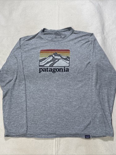 Patagonia Capilene Cool Daily Long Sleeve Shirt Mens Medium Gray Knit