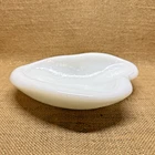Blenko Art Glass Ashtray #966 Thick White Opalescent Trinket Dish Textured 1960s