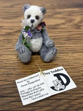 TINY TEDDIES BY JANET DESJARDINE ARTIST MINIATURE 2 5/8" PANDA BEAR "MANDY"