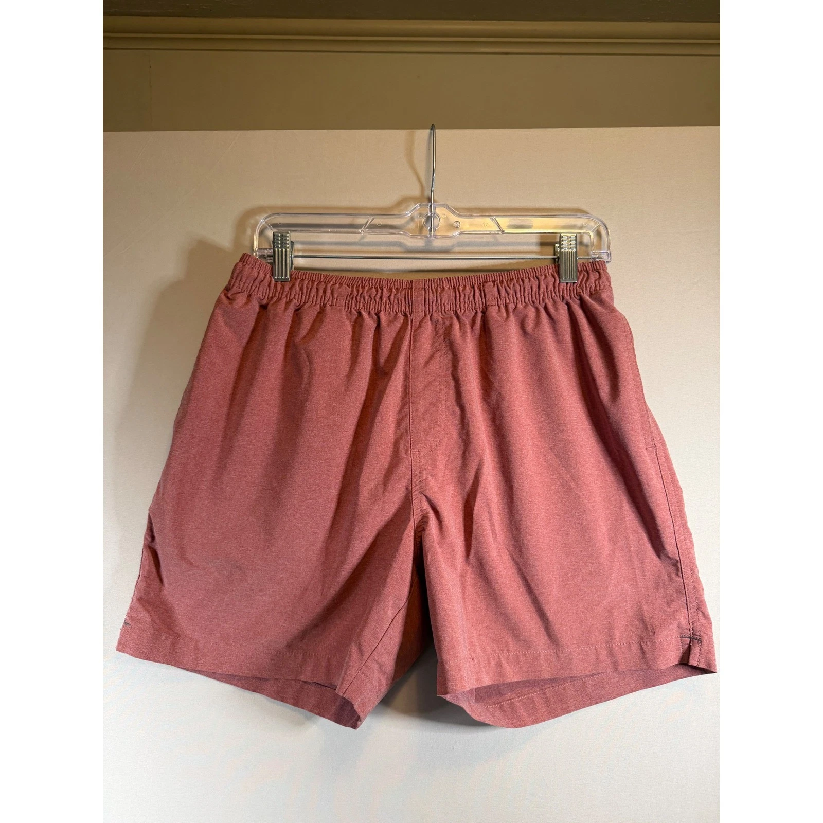 Chubbies Everywear Shorts Mens Medium Dusty Rose Heathered Elastic Waist 5.5"