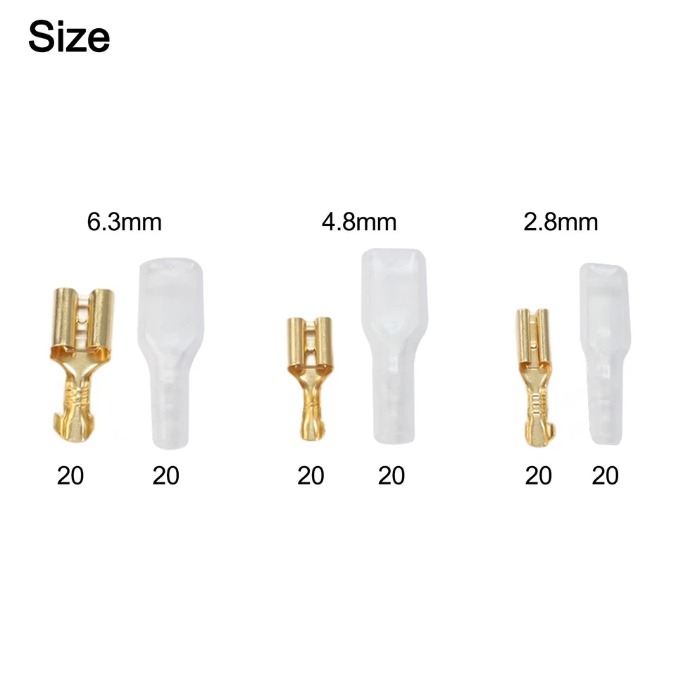 120 Pieces Of Cable Spade Lug Replacement Kit, Wire Terminal Crimp Connector-AU - Image 2 of 4