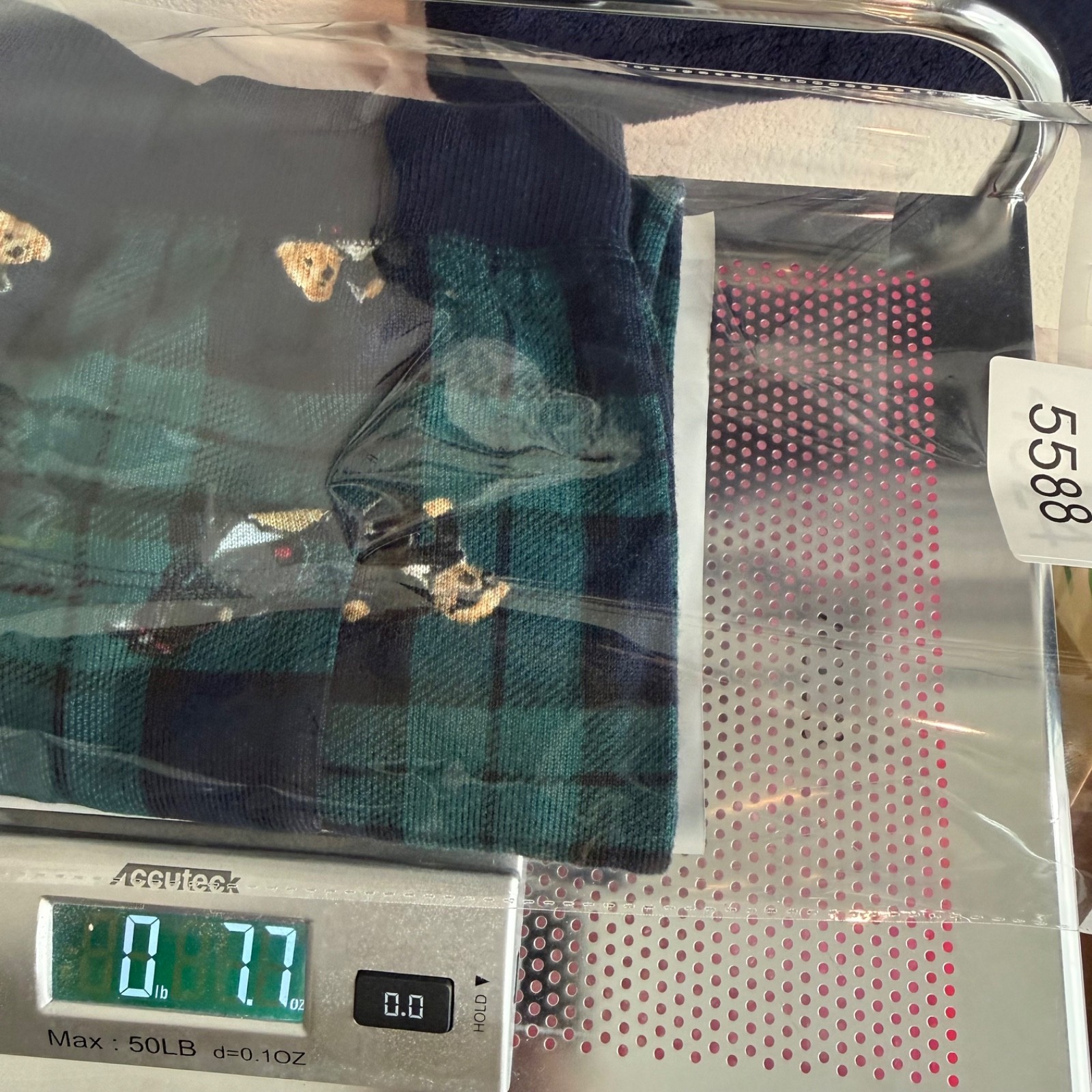 Polo Ralph Lauren Pajama Pants Men XS NEW Green Plaid Bears Lightweight Stretch thumbnail 13