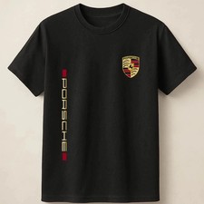HOT NEW - Vertical Porsche Badge Luxury Car Graphic Streetwear Unisex T Shirt