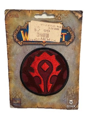 World of Warcraft Horde Logo Iron On Embroidered Patch Jinx Blizzard 2006 New 3''