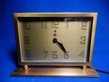 General Electric Telechron Model 6H50 Brass "Jason" Clock Working New Cord Read