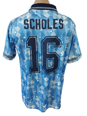 ウェア 90S VINTAGE 90-92 England national team England football jersey 1990-92 third shirt Scholes retro replica