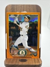2023 Topps Chrome - Orange Wave Refractor #199 Cal Stevenson /25 (RC) Athletics