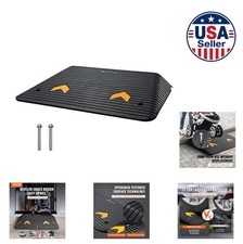 Rubber Threshold Ramp 4 Inch Rise 35.5 Inch Wide Wheelchair Doorway Curb Heavy