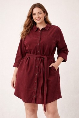 Lands End Womens Corduroy Shirt Dress Large Burgundy Button Front Belted | eBay Lands End Womens Corduroy Shirt Dress Large Burgundy Button Front Belted | eBay