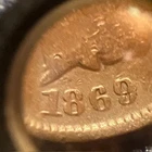 1869/69 1869/9 1869 Over 69 69/69 9/9 Indian Head Cent Penny - Strong VG - Nice
