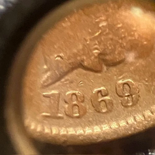 1869/69 1869/9 1869 Over 69 69/69 9/9 Indian Head Cent Penny - Strong VG - Nice