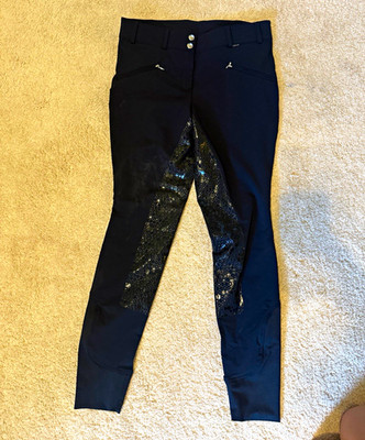 Horze Women's Winter Breeches Full Seat Grip Patch Black, US 26
