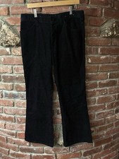 Vintage 60s Black Corduroy Pants Size 33 X 29
