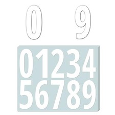 White Vinyl Number Stickers - 4 Inch - 200 PCS - 4 Inch White