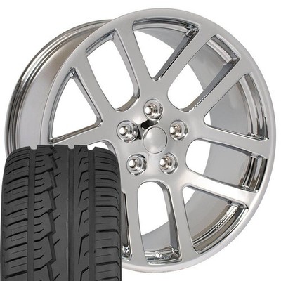 22 inch Chrome Rims & 285/45R22 Tires SET Fit Dodge RAM SRT10 2223