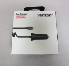 Verizon iPhone Lightning Car Charger 12W - 9ft Cable MFi-Certified *NEW*