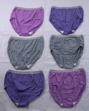 Fruit Of The Loom Women's 6-Pack Heather Bikini Panty DH3 Multicolor 6 NWT