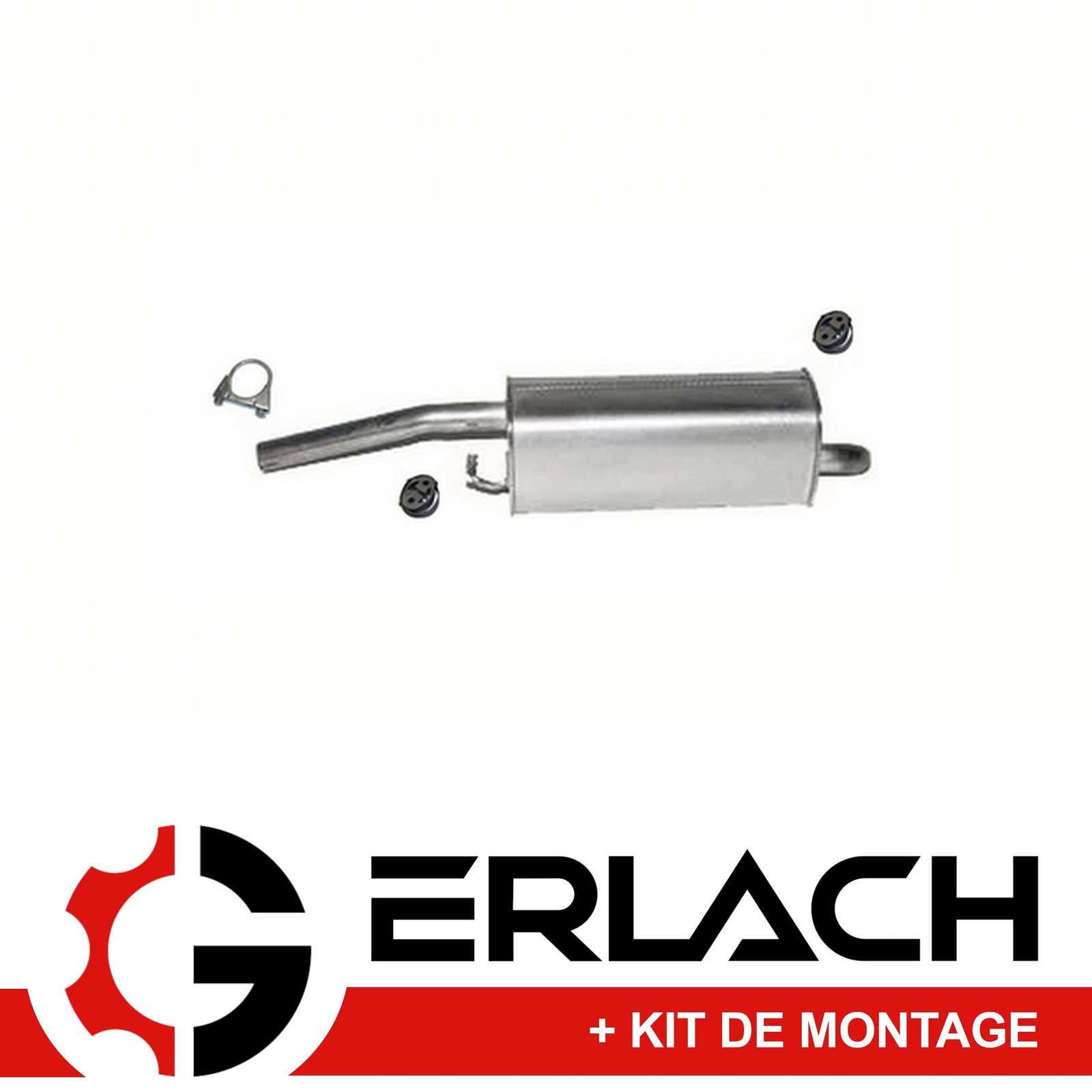 Silencieux arriere en acier alumine durable pour Mazda 2 et Fiesta 1.25