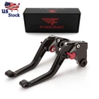 US For Suzuki GSXR600 GSXR750 2011-2022 CNC 3D Rhombus Clutch Brake Levers Black