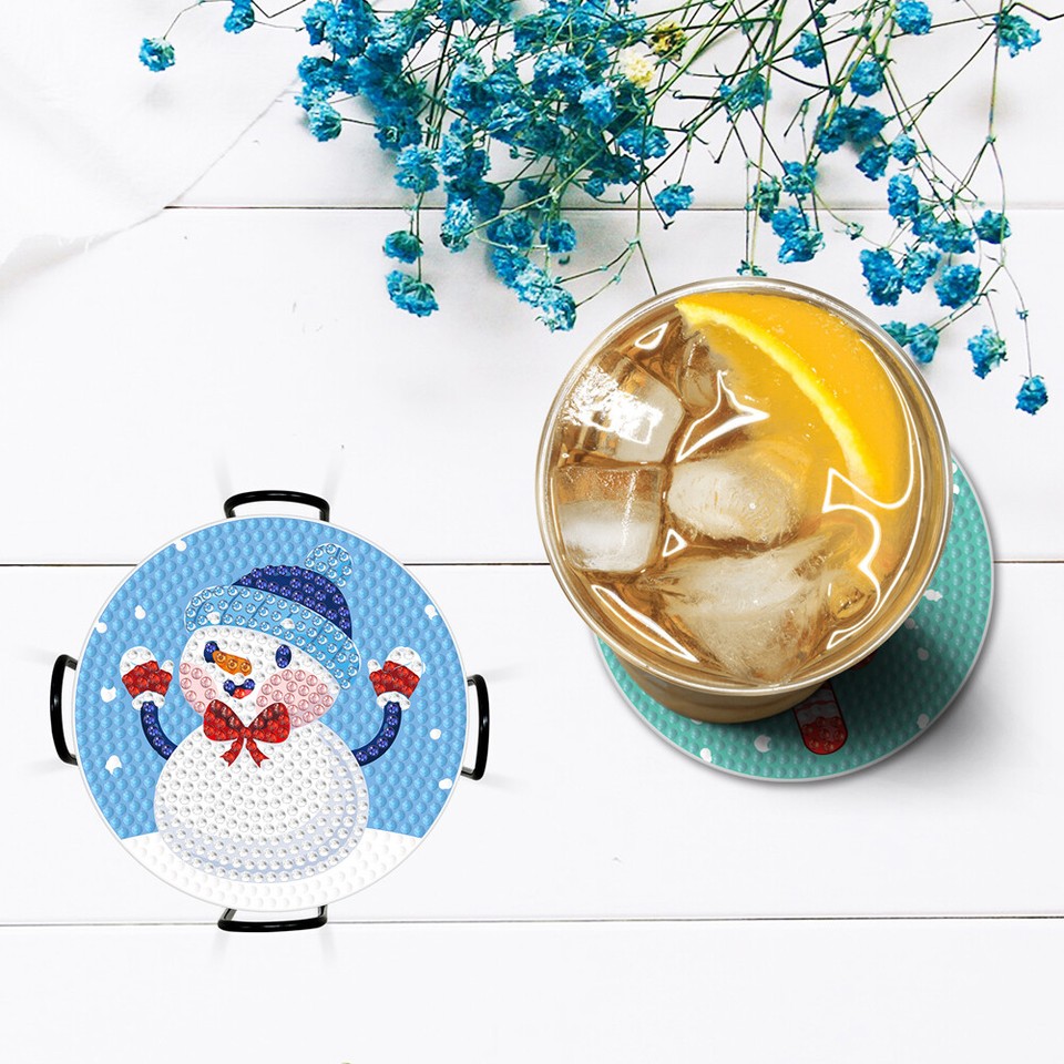 DIY Diamond Coaster with Rack Creative Chic Table Placemat for Home