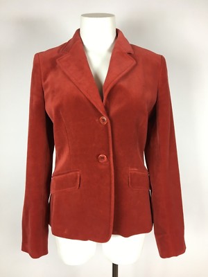 WEEKEND MAX MARA ITALY Coral Velvet two button Jacket Blazer 6