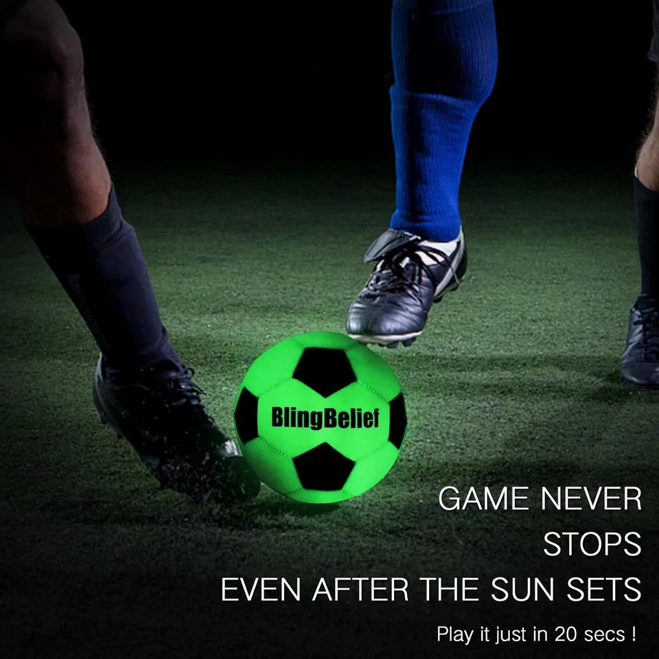 Béisbol súper brillante que brilla en la oscuridad, pelota de fútbol, ​​voleibol, fútbol, ​​ilumina Foto 2 de 4