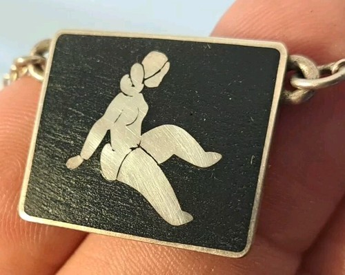 JTH Jens Tage Hansen Sterling Silver MCM Figural Woman Necklace Pendant Denmark - Picture 6 of 6
