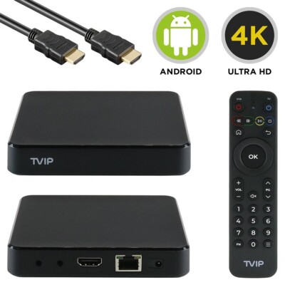TVIP S-Box v.705 IR UHD 4K HDR Dual-WiFi HDMI MicroSD Android 11 IP-Receiver