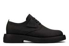 BNIB Clarks Originals Ladies MILENO DESERT LONDON Black Leather Derby Shoes