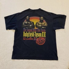Vintage 90's MGM LAS VEGAS FIGHT TYSON V Holyfield II EAR BITE Fight T Shirt XL
