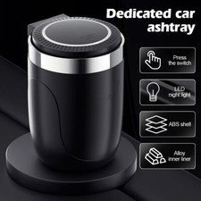 Office Desk Car Led Cup Holder Ashtray Travel Cigarette Smoke Remover Detachable