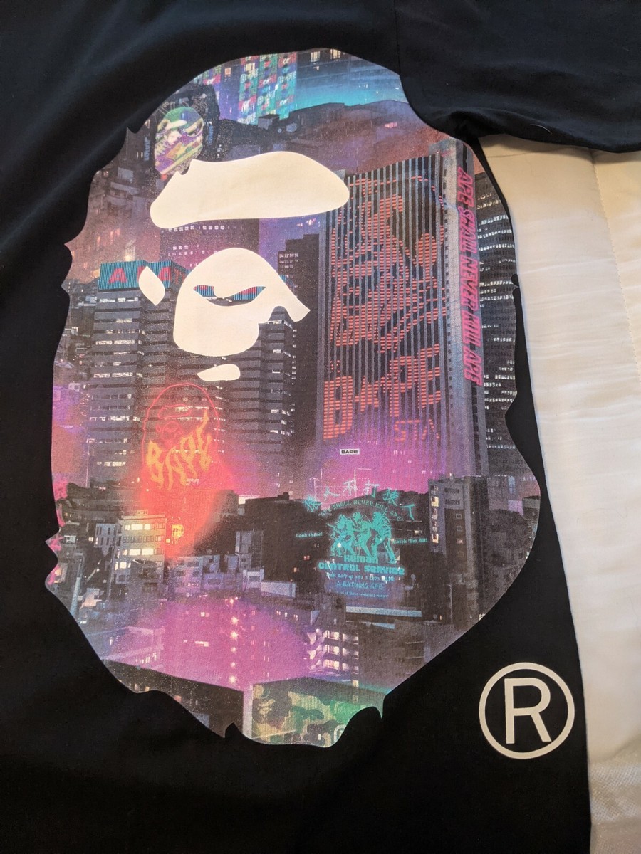 BAPE Neon Tokyo Ape Head Tee - XL | eBay