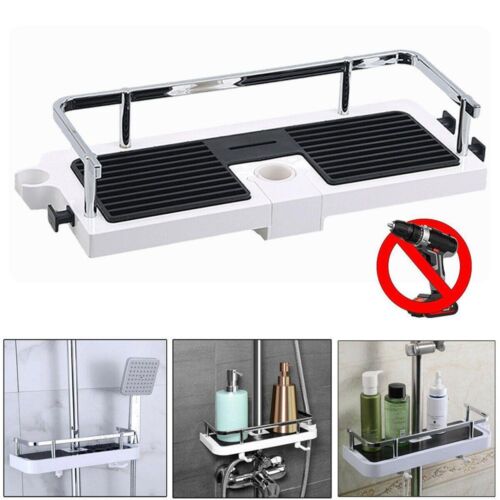 cesta estante de baño ducha cañas estante baño elevador varillas soporte - Imagen 1 de 14