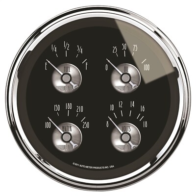 Autometer 2012 Prestige Serie Schwarzer Diamant Quad Messgerät