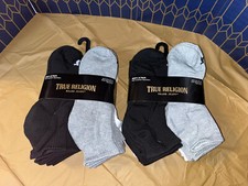 True Religion Mens Size 10-13 Ten Pack Half Cushion Quarter Socks New Lot of 2