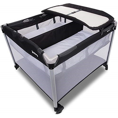 joovy room2 twin nursery center in black