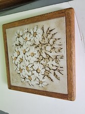 Vintage Wildflower Cheese Board Italian Tile Charcuterie 11” Flowers Kitchen