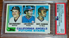 1982 Angels Future Stars Tom Brunansky rookie #653 Topps PSA 9 California Angels