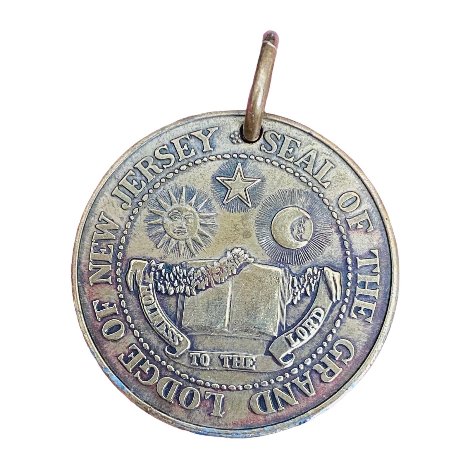 1976 BICENTENNIAL SEAL OF THE “GRAND LODGE OF NEW JERSEY” MEDAL PENDANT TOKEN 44