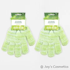 2 ECOTOOLS Bath & Shower Exfoliating Gloves Spa - 2 Pair Set "ET-7423" *Joy's*