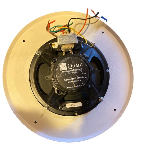 Quam C10X/BU/WS/VC 8" Speaker Studded Baffle 5W-25/70V w/VC With SSB-2 mount - Picture 1 of 3