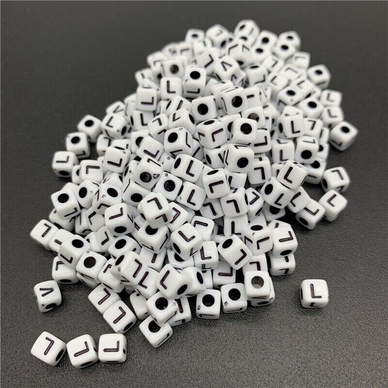 Colorful Letter Beads For Jewelry Making, 28 Style Round A-z