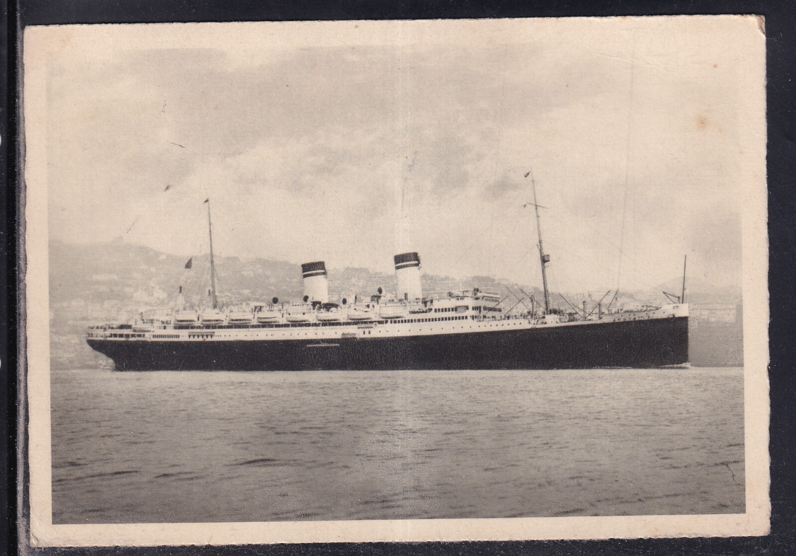 Cartolina Italia Flotte Riunite Genova Italian Line Augustus KE229
