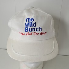 VTG Chicago Cubs Wild Bunch The Cub Fan Club Leather Strapback Hat Baseball Cap