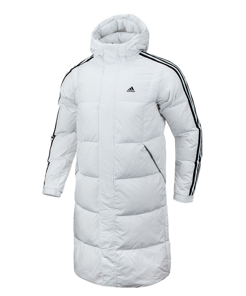 NWT eBay Sports IT8713 Padding White Down | Jacket Adidas Asia-Fit Men\'s Long Jacket 3S