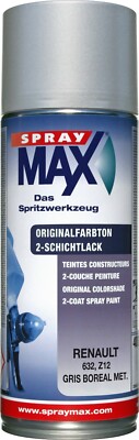 SprayMax Originalfarbton Lackspray für Renault 632 Gris Boreal met 687805